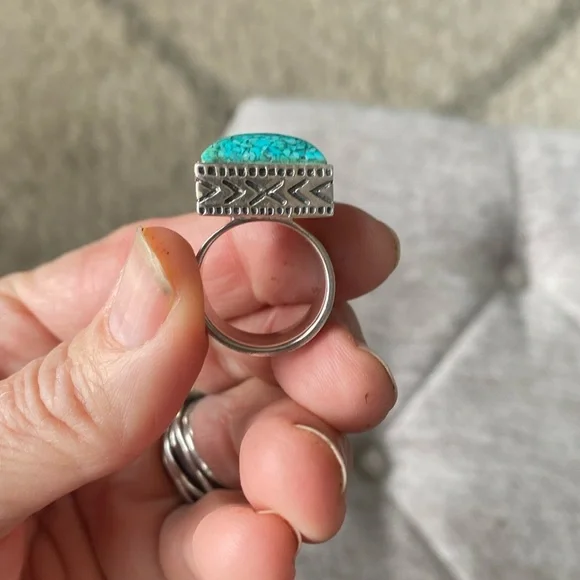 Silpada Turquoise Silver Ring size 6 - Picture 5 of 5